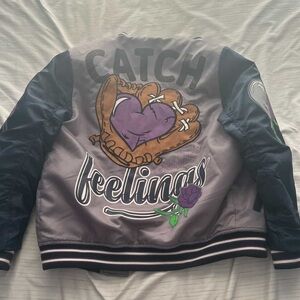 Men’s Varsity Jacket - Gray and Black